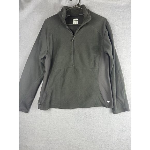 Columbia Sweater Large Adult Black Fleece Titanium Pullover Half Zip Womens L - Picture 1 of 9